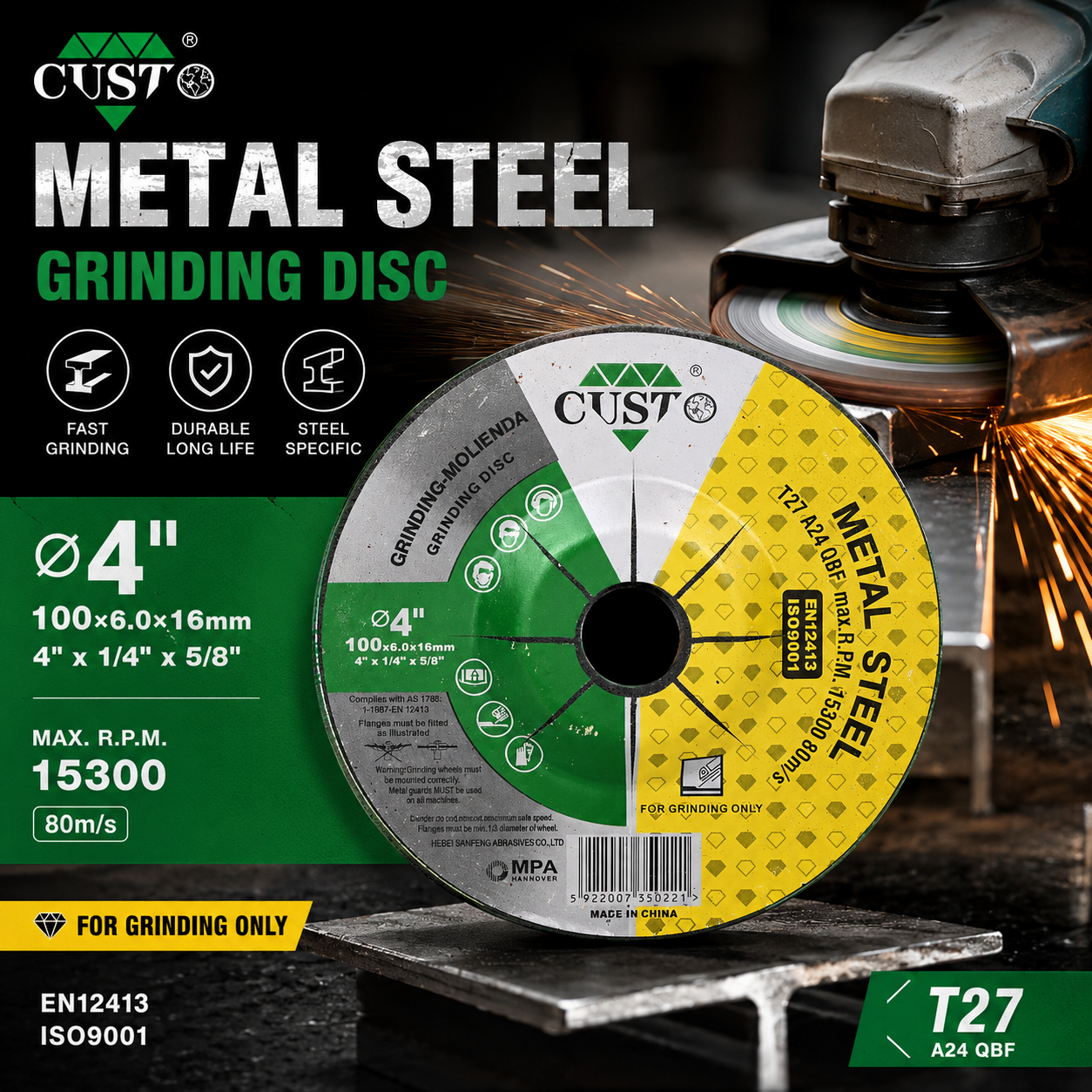METAL Taşlama Diski 100